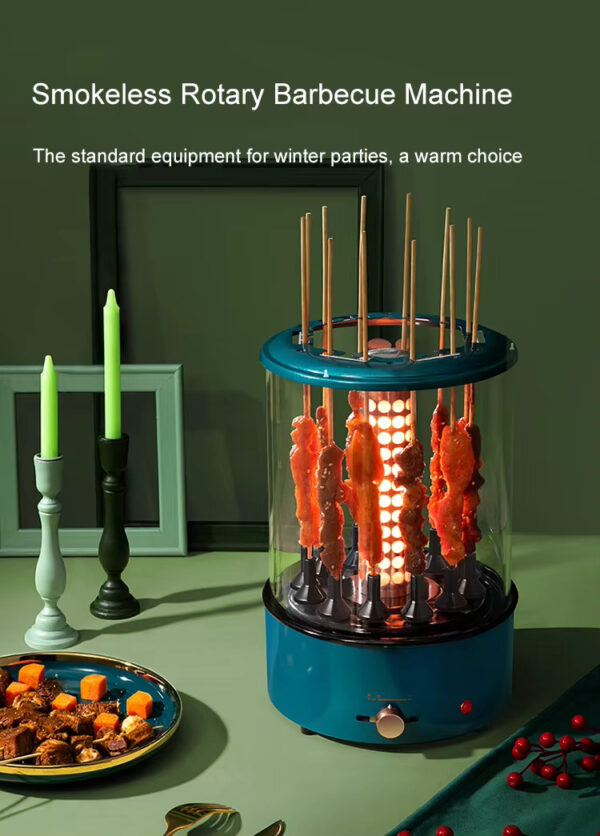 Hcd74d02c56994006a2ba692e2bd3009ci Barbecue vertical rotatif électrique sans odeur ni fumee